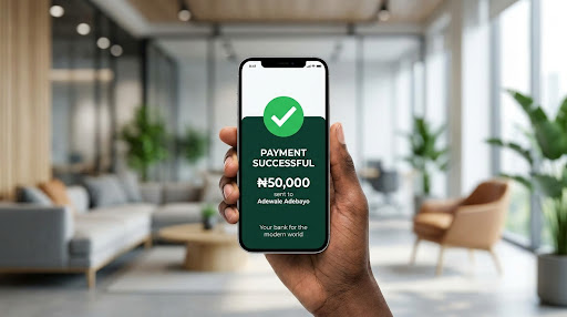 Xtrapay payment success on mobile — Nigerian business professional